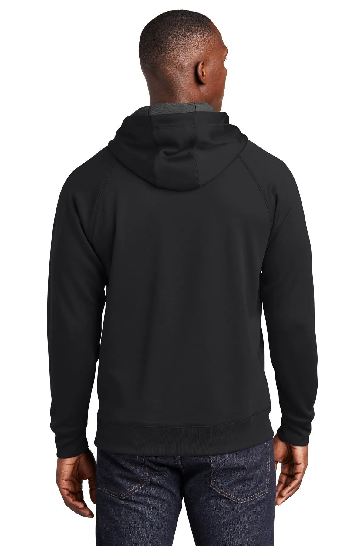 Sport-Tek Tech Fleece Hooded Custom Sweatshirts, Black