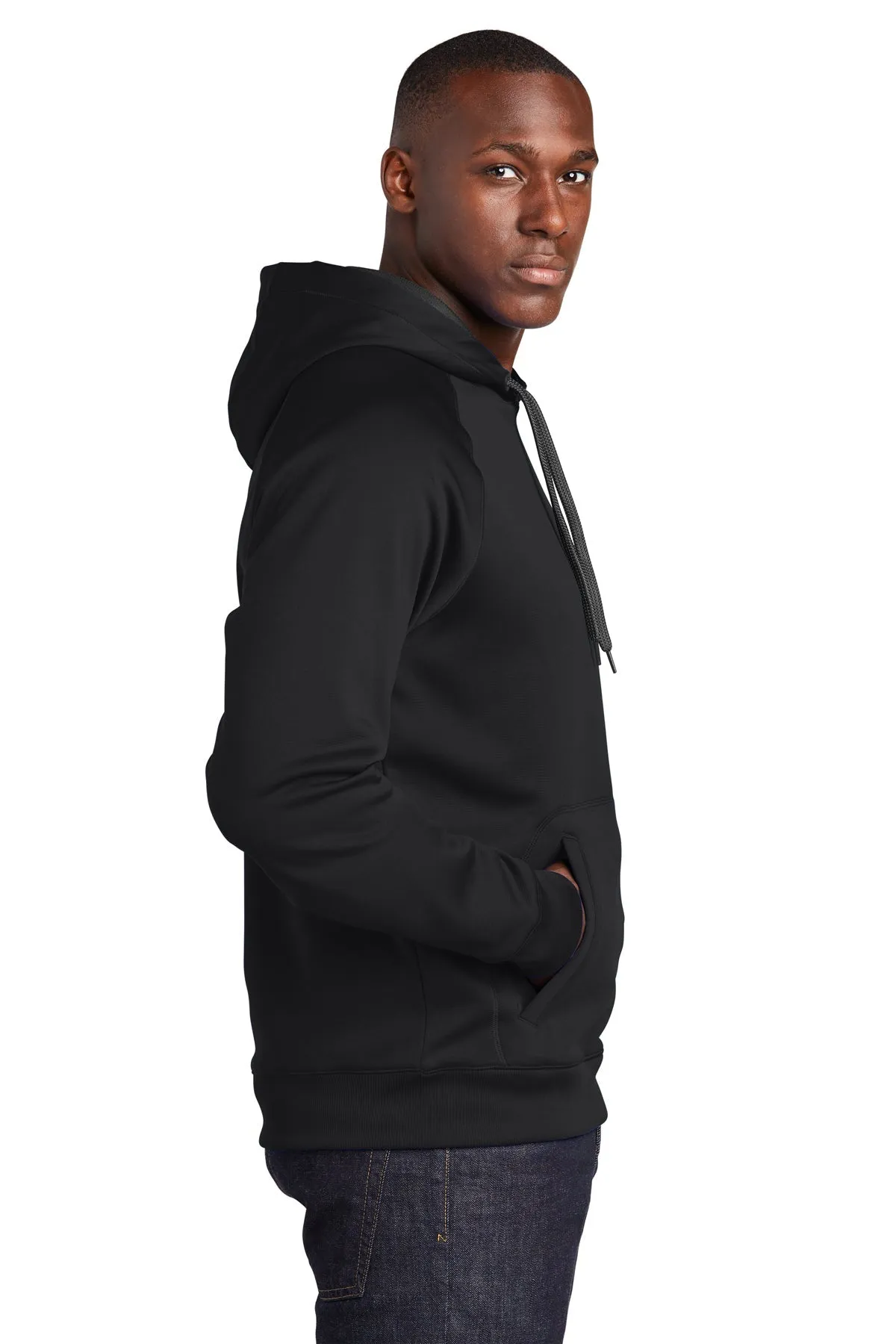 Sport-Tek Tech Fleece Hooded Custom Sweatshirts, Black