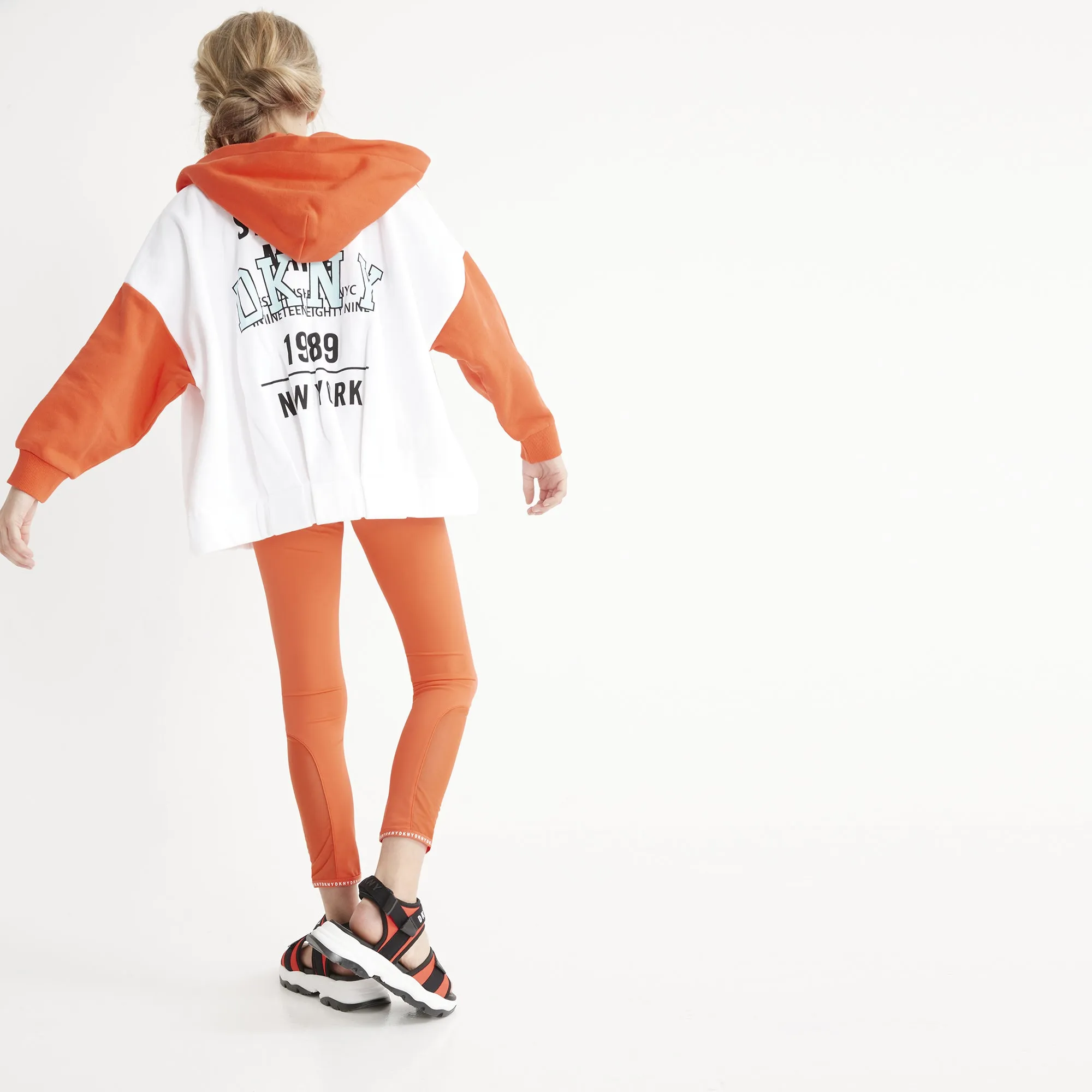 SS22 DKNY Girls Orange Leggings