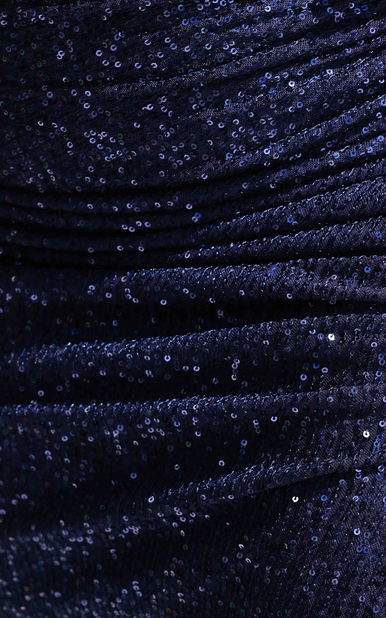 Stardust Sequin Split Midi Skirt - Navy