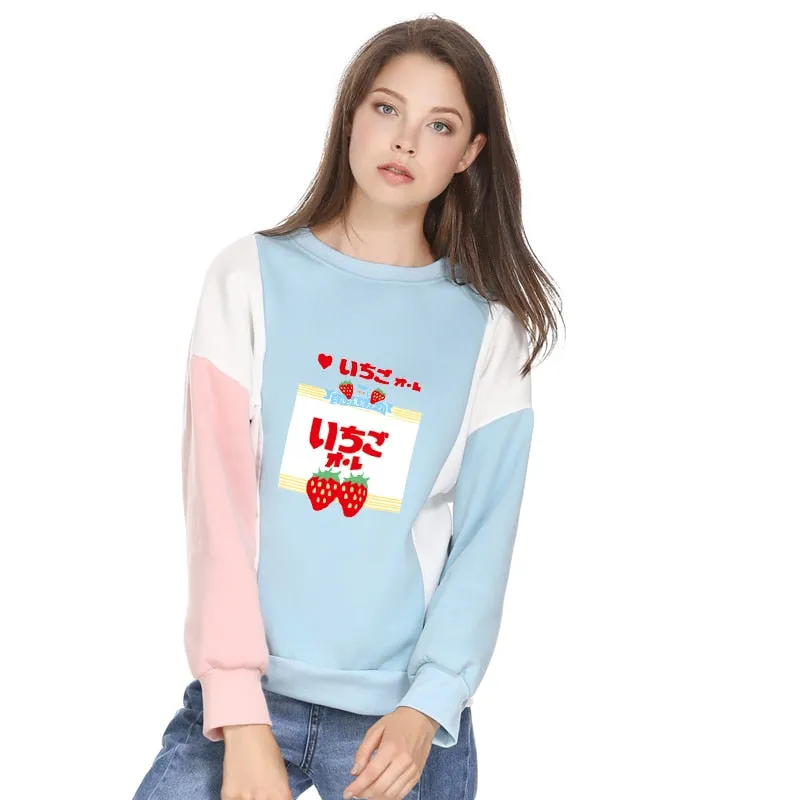 Strawberry Patchwork Crewneck