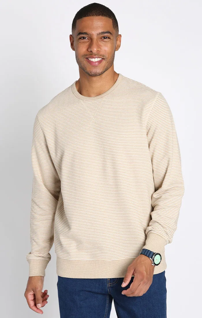 Striped Sustainable Fleece Crewneck