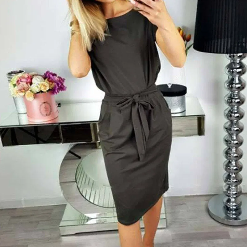 Summer Dress  New Women Casual Vintage Dress Sexy Bandage Bodycon Short Sleeve Dresses Sundress vestido