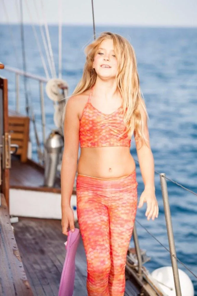 Sunset Splash Mermaid Leggings