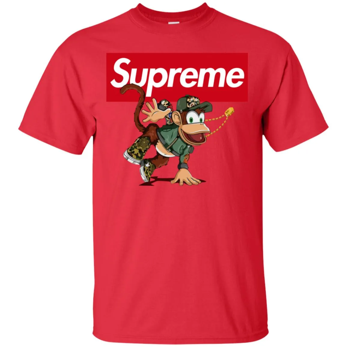 Supreme Monkey T-shirt Men Cotton T-Shirt