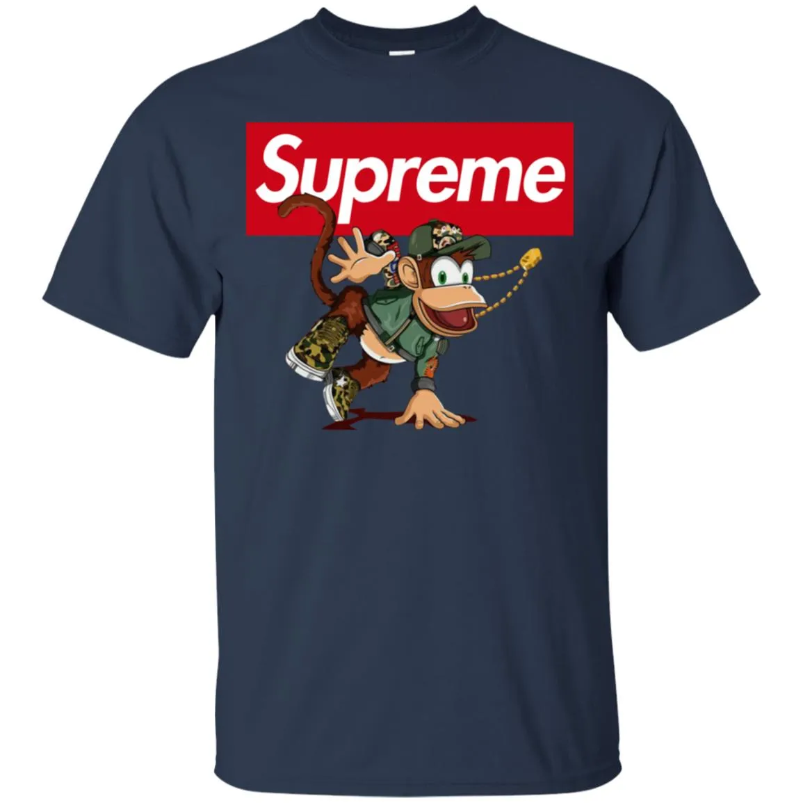 Supreme Monkey T-shirt Men Cotton T-Shirt