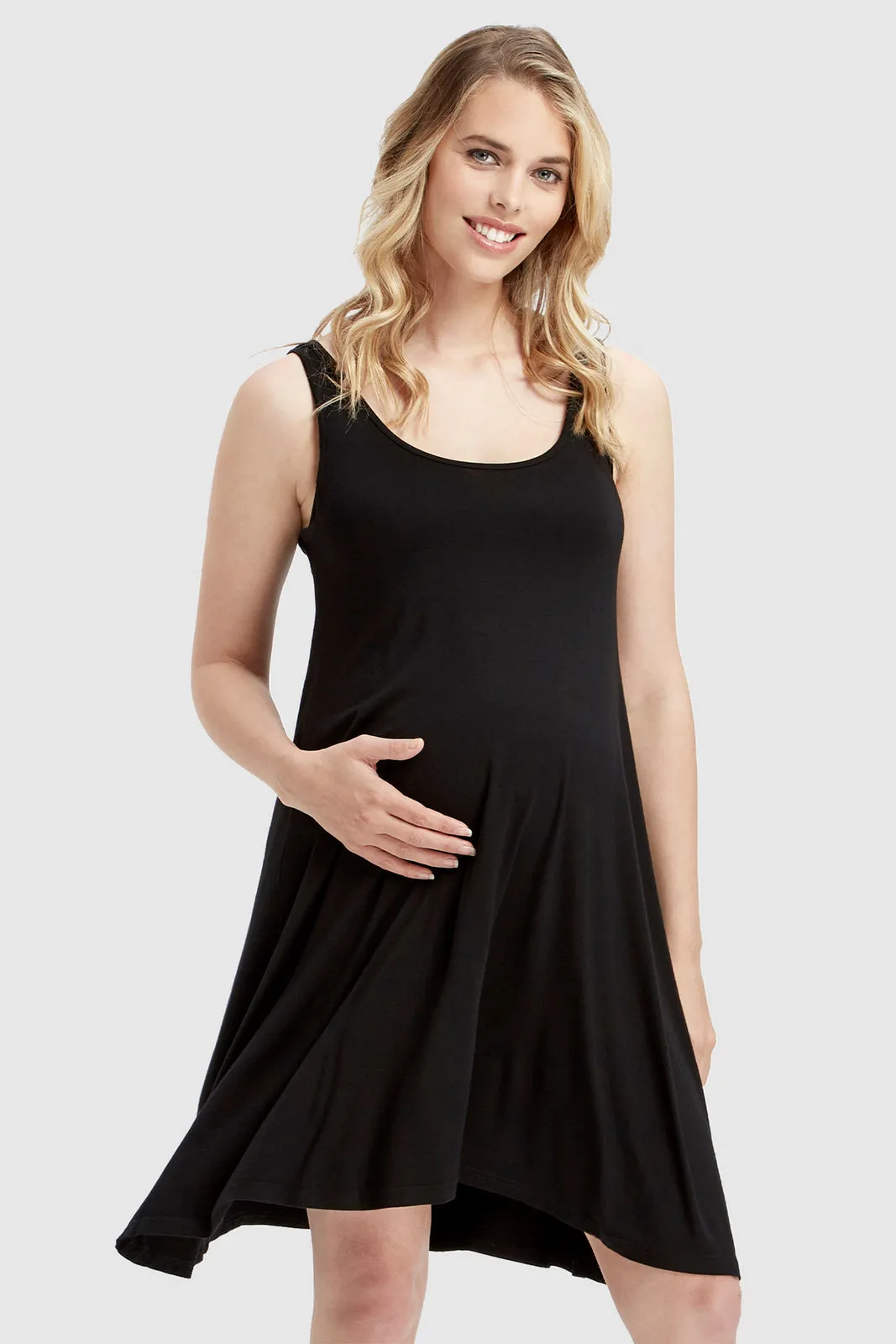 Swing Maternity Dress - Black