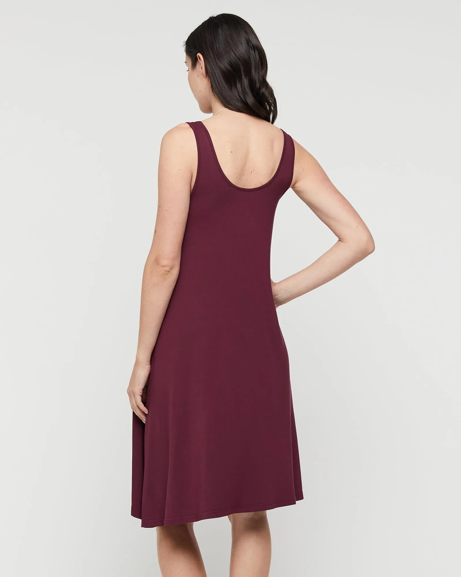 Swing Maternity Dress - Burgundy