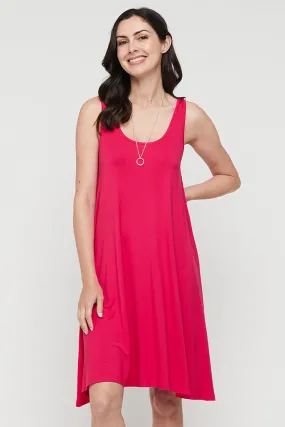 Swing Maternity Dress - Magenta