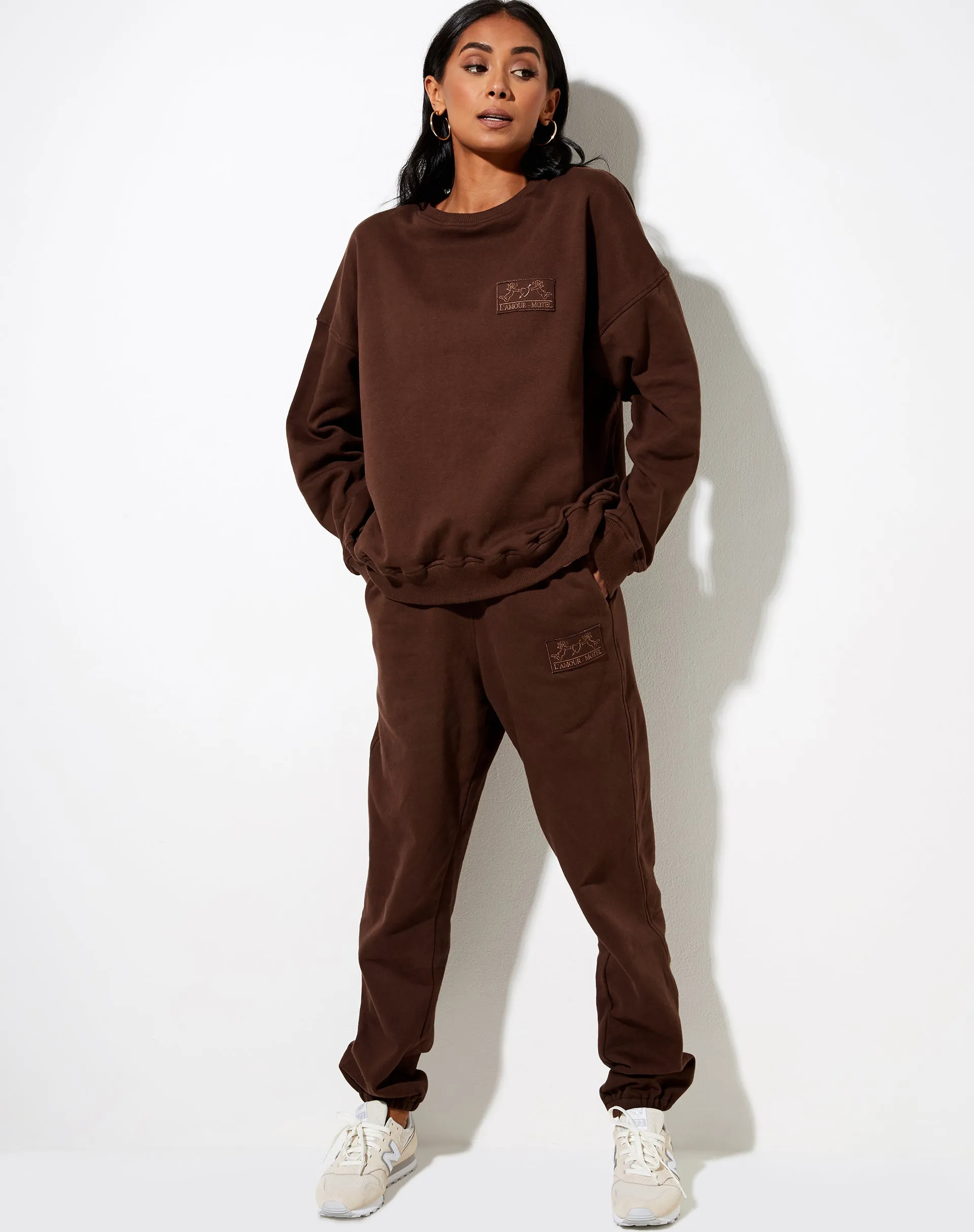 Ted Sweatshirt in Deep Mahogany L'Amour Cherub Label Embro