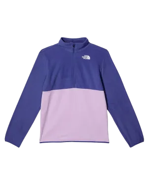 The North Face Teen Glacier 1/4 Zip Pullover - Cave Blue