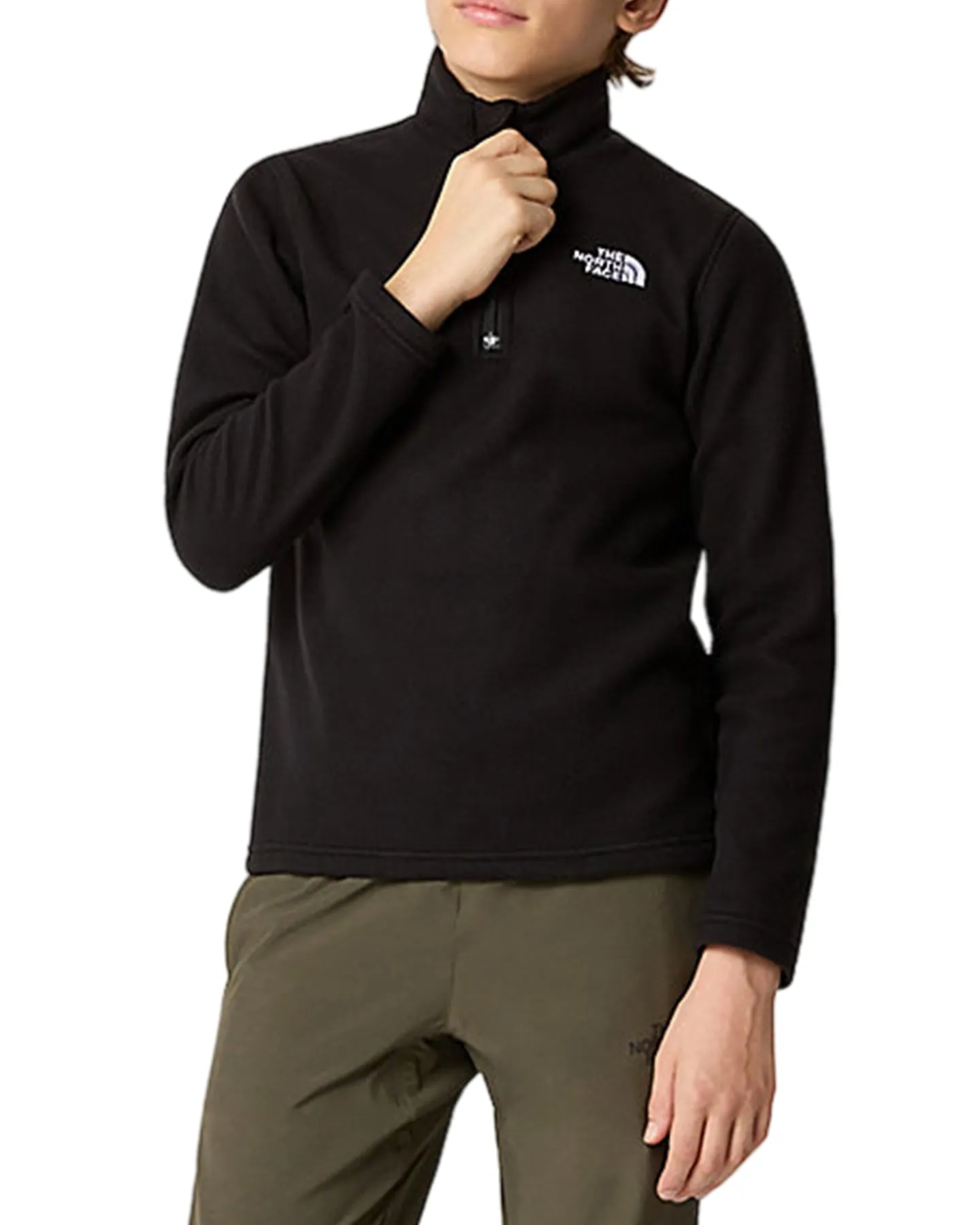 The North Face Teen Glacier 1/4 Zip Pullover - Tnf Black