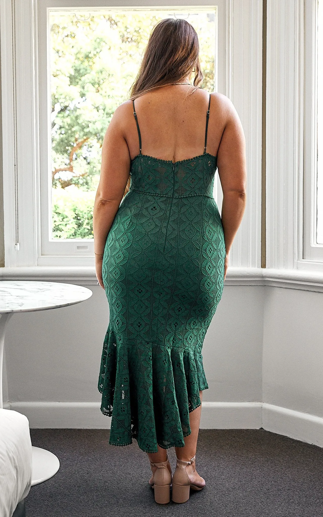 Theory Dress - Forest Emerald Green