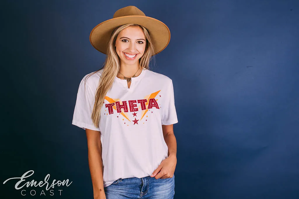 Theta Detailed PR Notch Tee