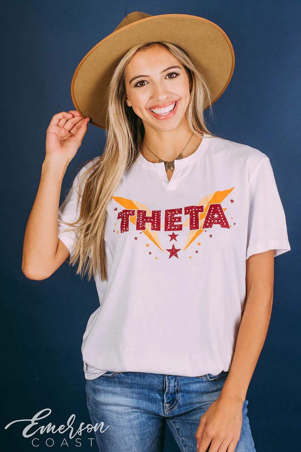 Theta Detailed PR Notch Tee