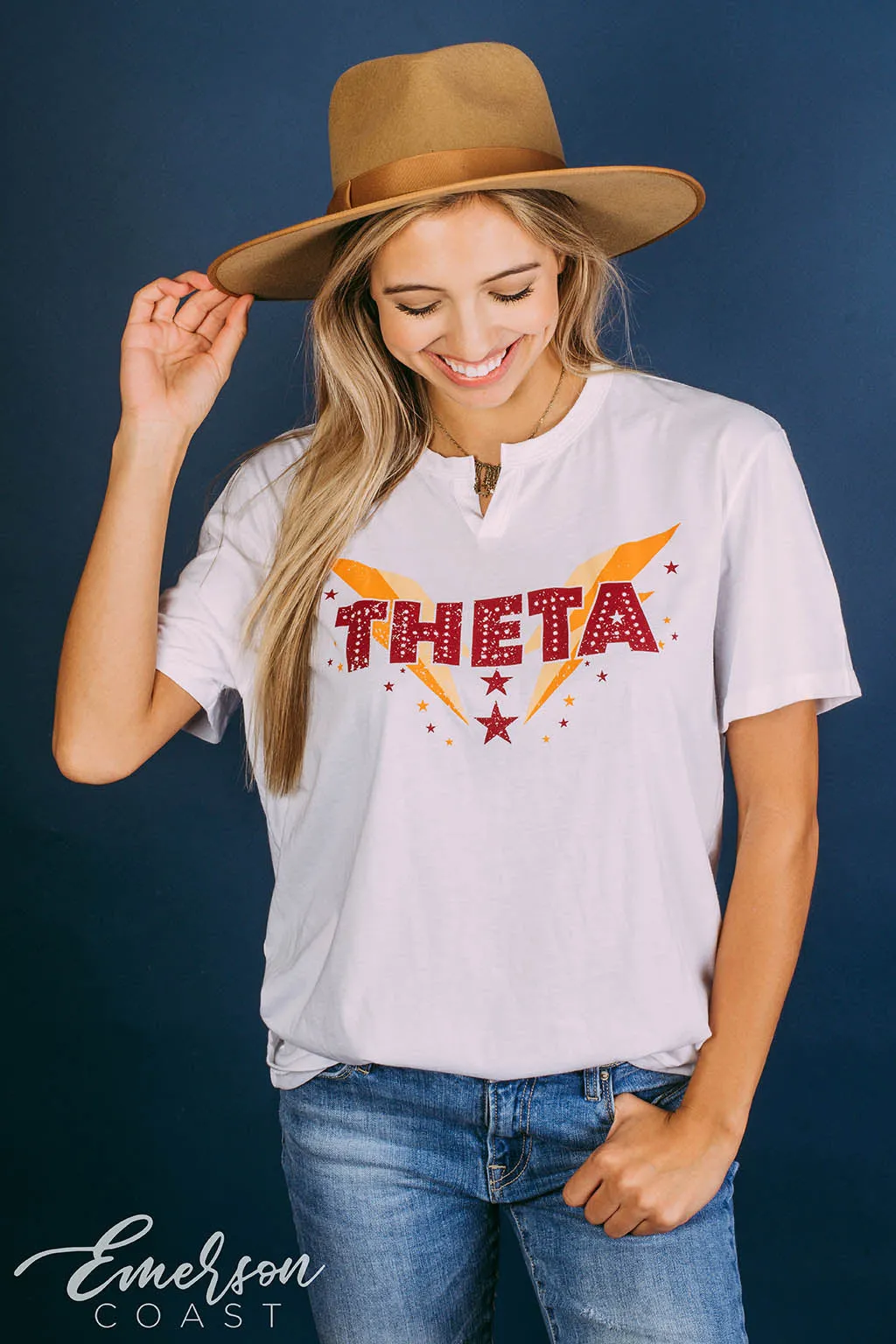 Theta Detailed PR Notch Tee