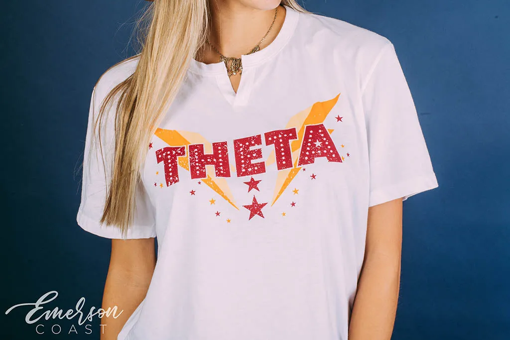 Theta Detailed PR Notch Tee