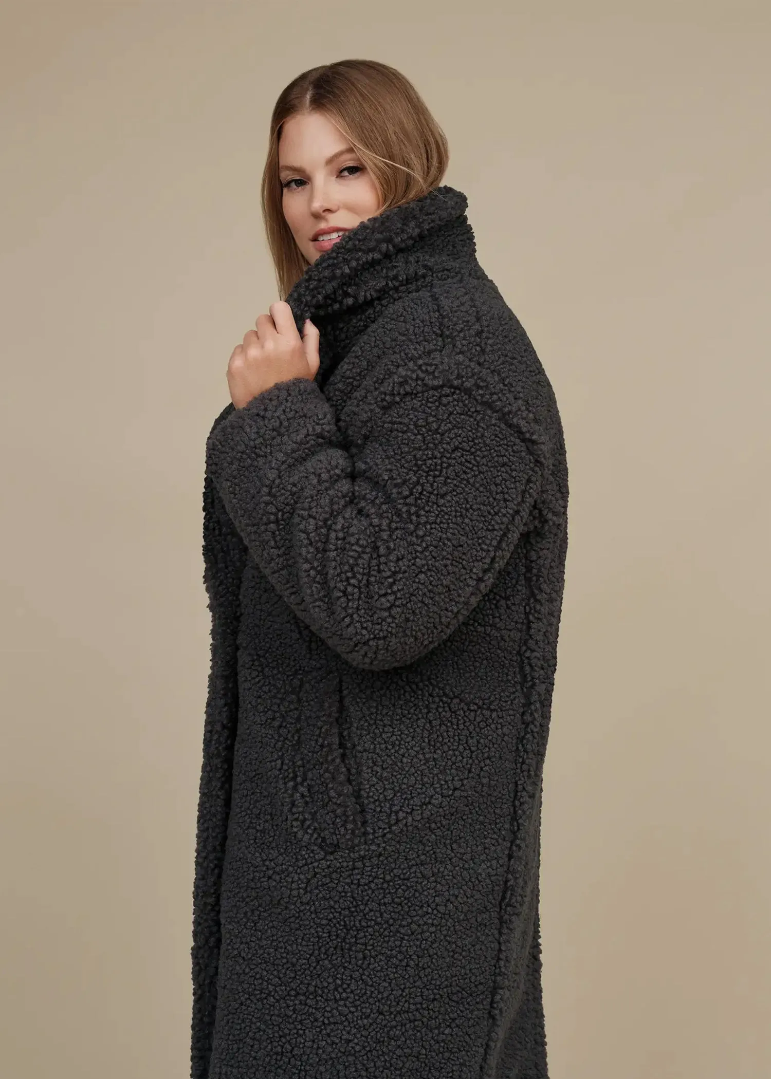 UGG® Gertrude Long Teddy Coat - MD