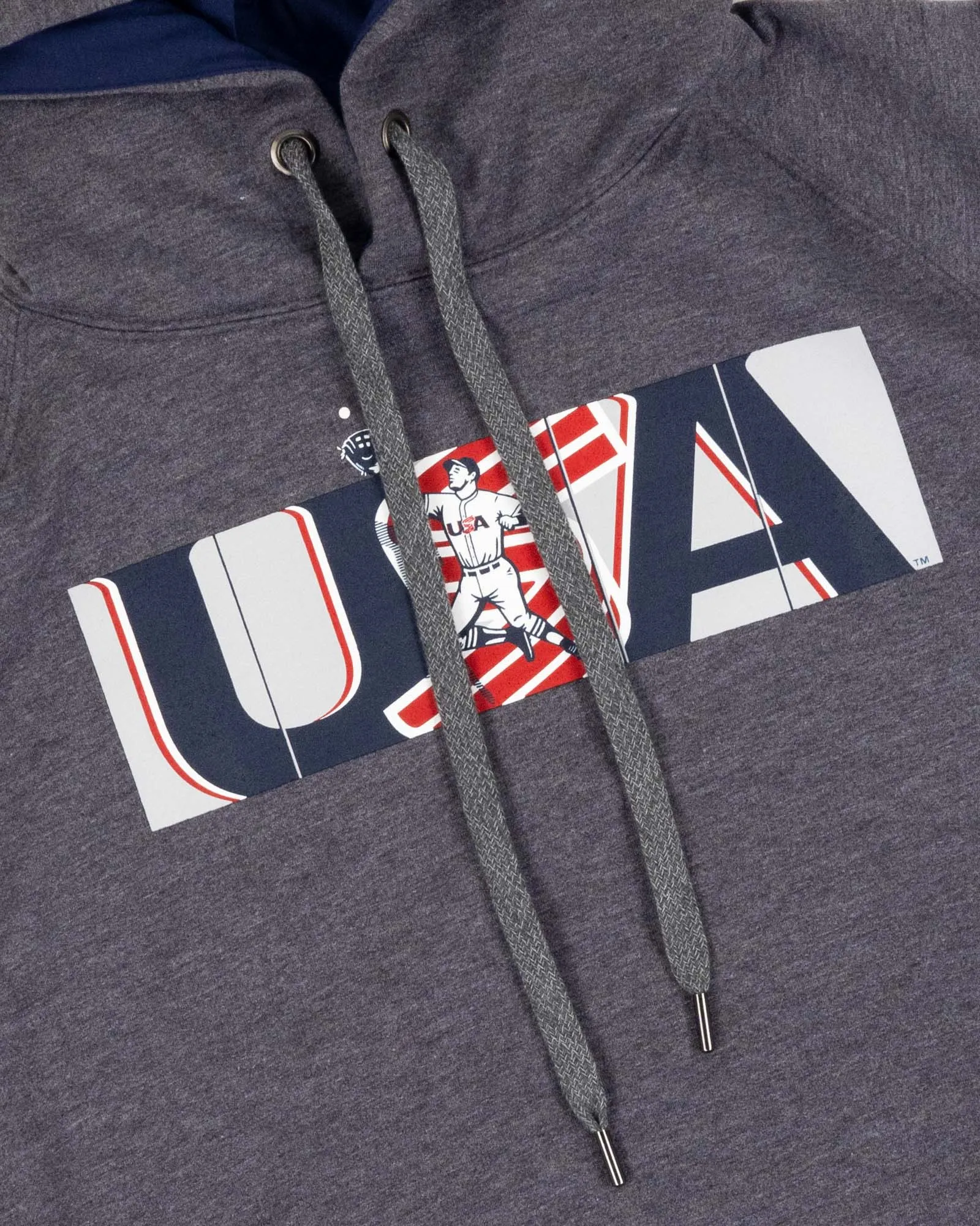 USA x Baseballism Grey Outfield Fence Hoodie