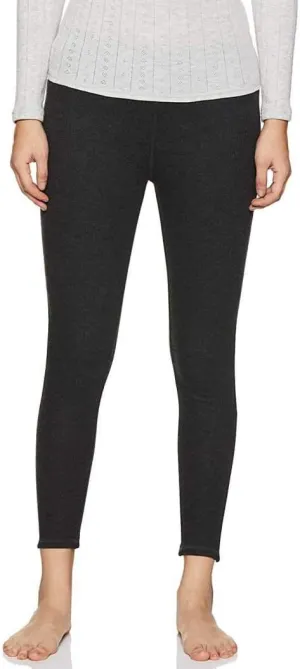 Van Heusen Black Cotton Winter Wear Thermal Leggings for Ladies