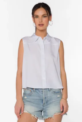 Velvet Heart Rosana Sleeveless Shirt (Optic White)