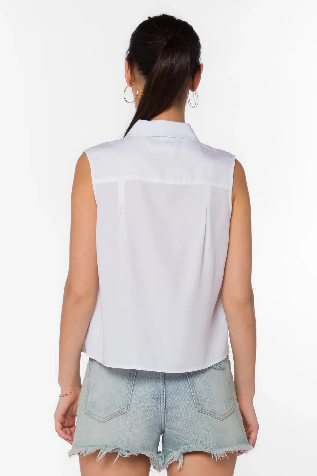 Velvet Heart Rosana Sleeveless Shirt (Optic White)