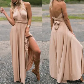 VenusFox Sexy Long Hollow Out Bridesmaid Maxi Dress