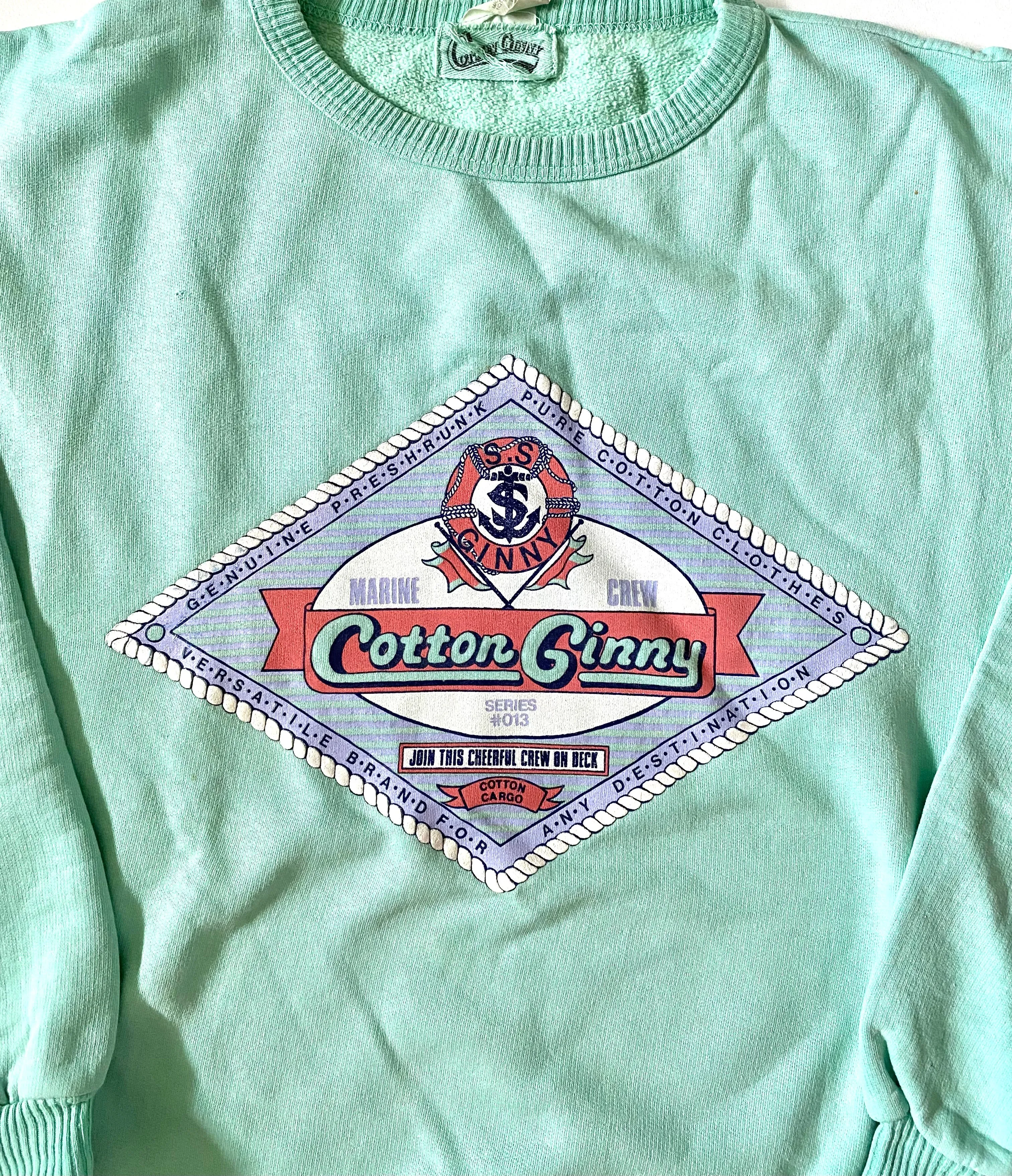 Vintage Cotton Ginny Nautical Pastel Sweatshirt