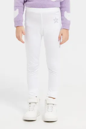 White Basic Legging