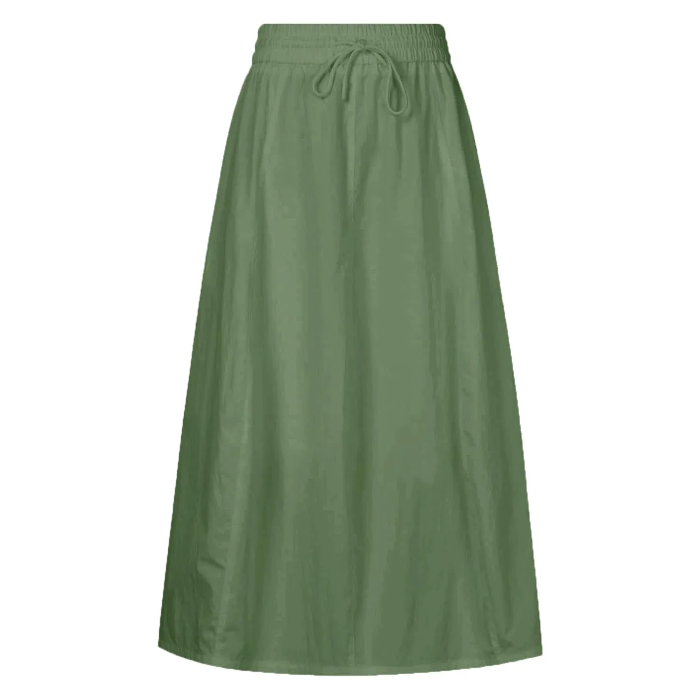 Women Clothing Cotton Skirt Autumn Winter High Waist Slit Solid Color Long Skirt