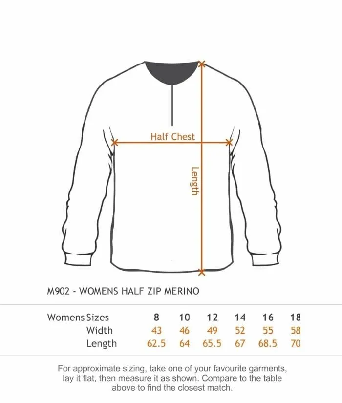 Womens 1/2 Zip Alpine Merino