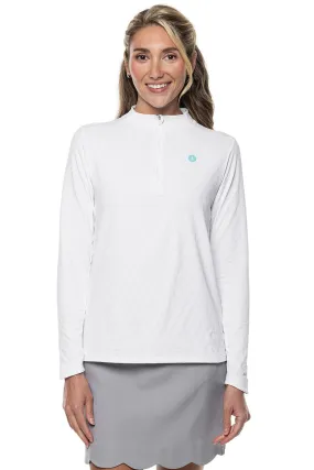 Women's Albatrose Golf Pullover  |  White Diamond Jacquard