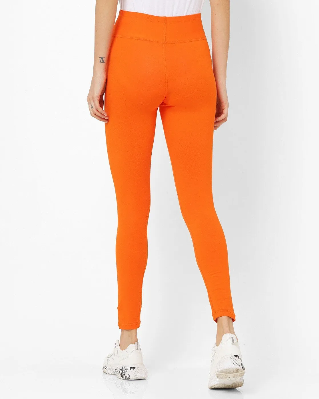 Women's Cotton Stretch Ankle length Legging Orange