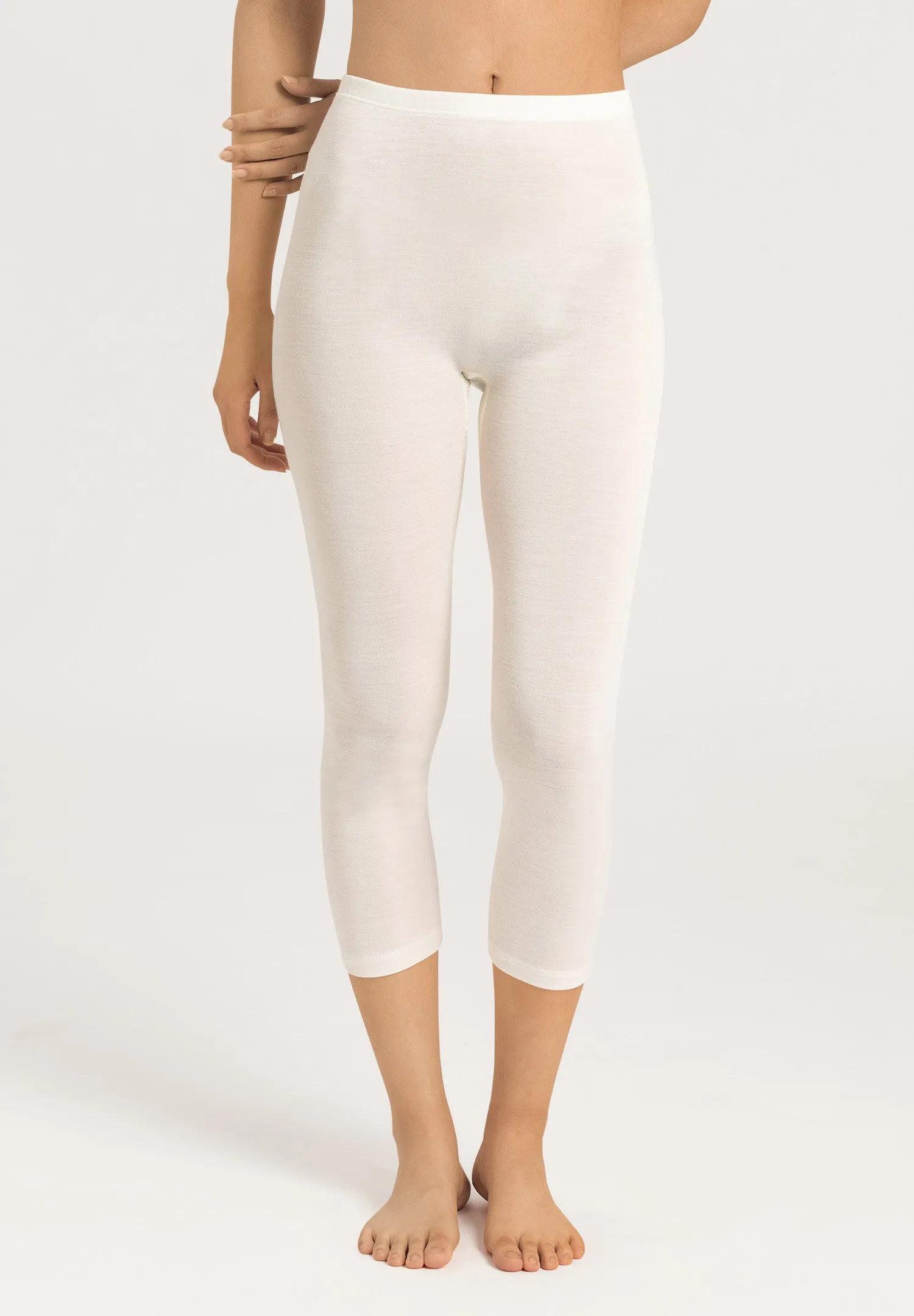 Woolen Silk W Crop Leggings | Cygne 71419-795